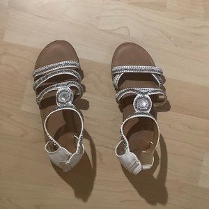bejeweled flat sandals